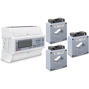 Imagem de Kit Medidor de Energia M1250SA Trifásico 220/380V + 3und TC MSQ 700/5A