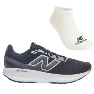 Imagem de Kit Tênis New Balance 520 V9 e Meia, 39, Preto, Cinza, Masculino