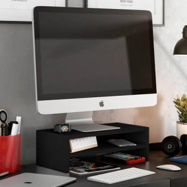 Imagem de Suporte Stand Base Para Tela Monitor Laptop Soft Elevado 45cm em MDF c