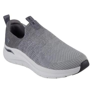 Imagem de Tenis Masculino Running Corrida Estilo Arch Fit 2.0 Skechers, Cinza, 3