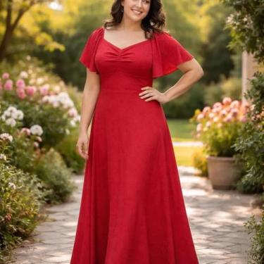 Imagem de Vestido Longo Festa Feminino Plus size Blessed Elegante 2367 - G1, Ver
