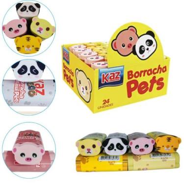 Imagem de Borracha Escolar Fantasia Pets em Formato de animais Kaz