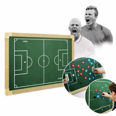 Imagem de Campo de Futebol de Botão 40x60cm Tabuleiro Society Educativo Quadro Verde em MDF para...