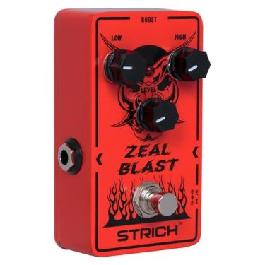 Imagem de Pedal de guitarra STRICH ZEAL BLAST Boost com ajuste baixo/alto de 2 b