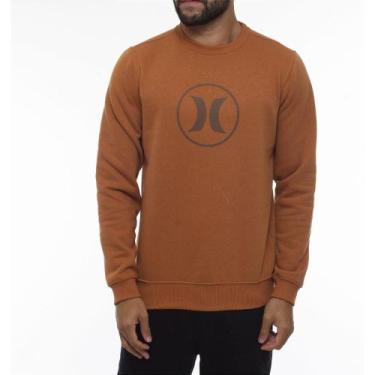 Imagem de Moletom Hurley Careca Circle Stone WT23 Masculino Ocre, M, Brown