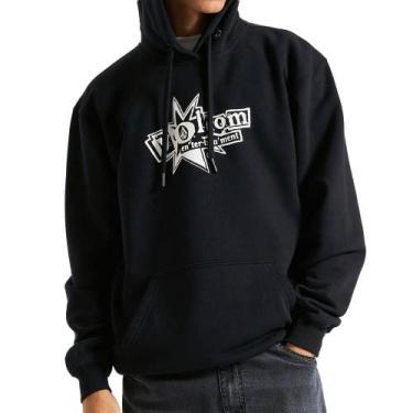 Imagem de Moletom Volcom Canguru Ent WT23 Masculino Preto, Preto, P