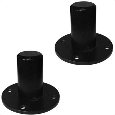 Imagem de Kit 2 Suportes Pedestal em Alumínio Para Caixa De Som Copinho Reforçad