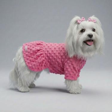 Imagem de Vestido Cachorro Pipoquinha Inverno Rosa Snob Dog, P