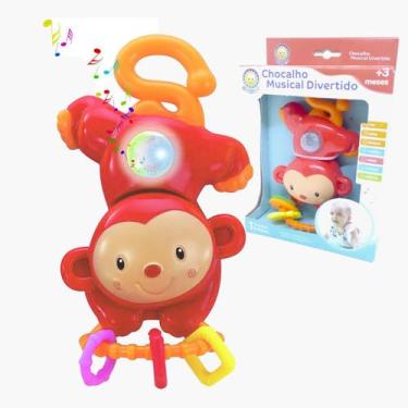 Imagem de Chocalho Bebê Mordedor Musical Brinquedo Macaco Interativo - Lirena Ba