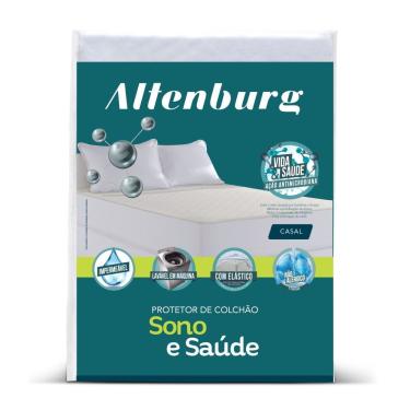Imagem de Protetor de Colchão Impermeável Sono e Saúde Poliéster King Size Branco Altenburg