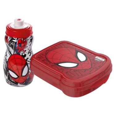 Imagem de Kit Lanche Sanduicheira Garrafinha De Água Squeeze 300ml Infantil Esco