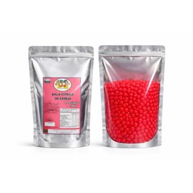 Imagem de Bala Cítrica Sabor Cereja Nacaju 500g Ácida Macia