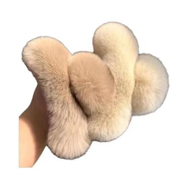 Imagem de Grande Presilha De Cabelo De Pelúcia Para Mulheres, Estilo Outono Inve