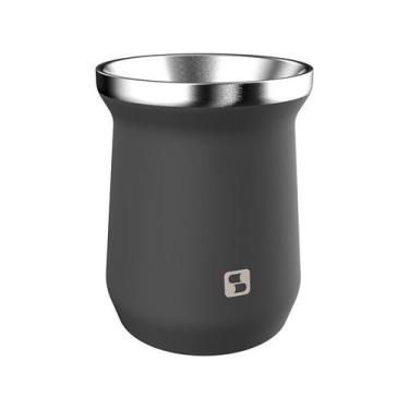 Imagem de Cuia Térmica Para Mate Chimarrão E Tererê Inox 250ml - Soprano, Cinza