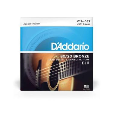 Imagem de Encordoamento para Violão EJ11 Tensão Leve Amarelo D`Addario
