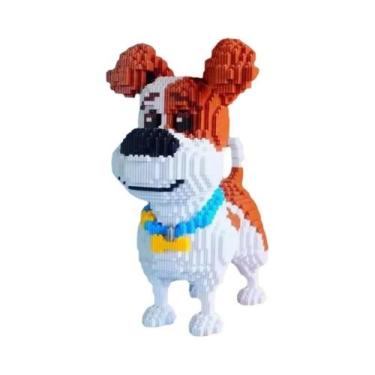 Imagem de Brinquedo De Blocos De Montar Cachorro Mini Marrom E Branco 3698 Peças