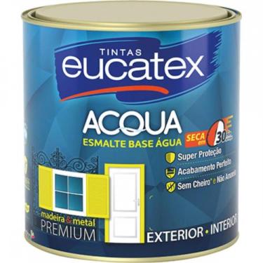 Imagem de Tinta Esmalte. Base Agua 1/4 (900ml) Eucatex Branco