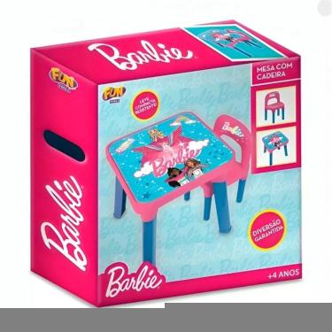 Imagem de Mesa de Atividades com Cadeira F01640 Design Barbie Rosa Fun