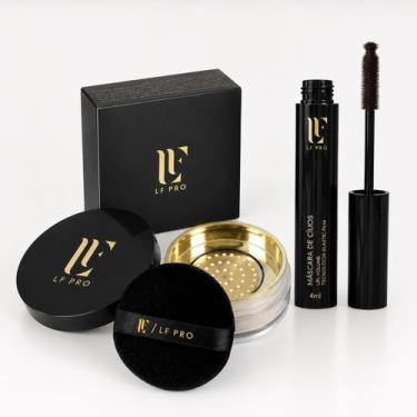 Imagem de Kit Pó Solto Soft Eye COR CLARO + Máscara Up Volume Marrom LFPRO Origi