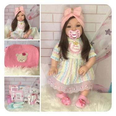 Boneca Bebê Tipo Reborn menina Barata Completa + de 23 Acessorios C/ Bolsa  - Que Sonho de Nenem - Bonecas - Magazine Luiza