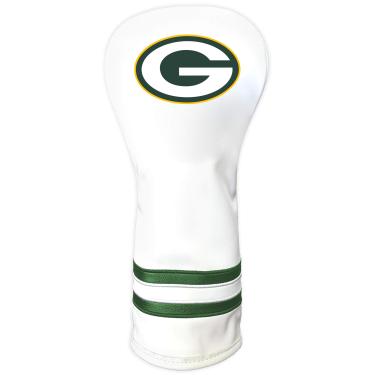 Imagem de Team Golf Capa de cabeça NFL Green Bay Packers White Vintage Fairway Golf Club Headcover, design ajustado ao corpo, design retrô e excelente qualidade
