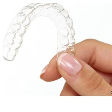 Imagem de Protetor bucal bruxismo Moldeiras Termo Moldável Para Bruxismo Dental Com Estojo