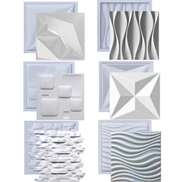 Imagem de Kit Formas Molde de Gesso 3D e Cimento ABS pra Revestimento de Parede FDG Painel Decorativo