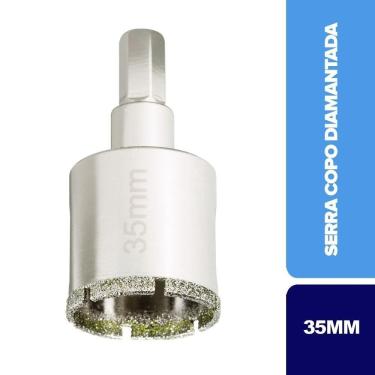 Imagem de Serra Copo Diamantada Cortag Porcelanato 35mm