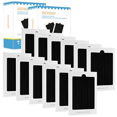 Imagem de SEISSO Substituição do filtro de ar da geladeira, filtro de carbono ativado compatível com odores Frigidaire e Electrolux Pure Air Reducer, para EAFCBF, PAULTRA, RAF1150 242061001, 242047801, 242047804, pacote com 12