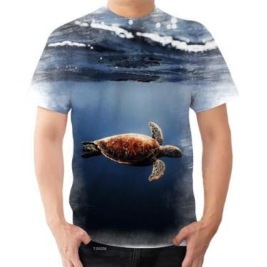 Imagem de Camiseta Camisa Tartaruga Marinha Aruanã Oceano Mar - Estilo Kraken