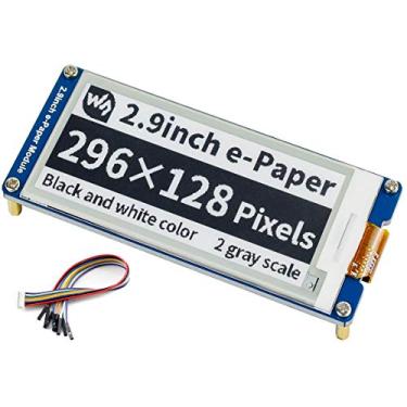 Imagem de Waveshare Módulo de exibição E-Ink de 7,4 cm compatível com Raspberry Pi 5/4B/3B/Zero/Zero W/Zero 2 W/Pico/Pico W/Jetson Nano, 296 x 128 pixels, suporta atualização parcial da interface SPI