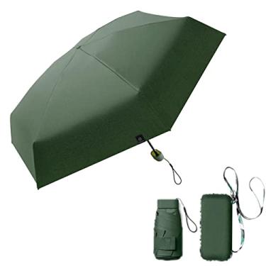 Imagem de guarda-chuva compacto | Guarda-sol compacto dobrável para viagem | guarda-sol e chuva dobrável para homens e mulheres Nanyaciv