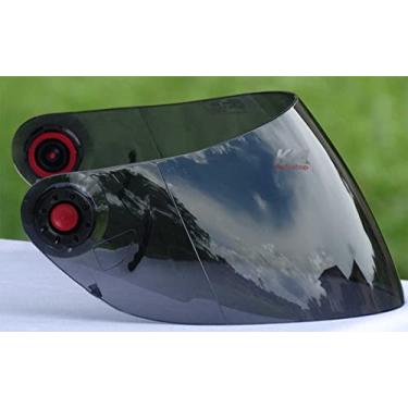 Imagem de Viseira Compatível Capacete Shark S600 / S650 / S700 / S800 / S900 / Openline Fumê + Botão Mixs