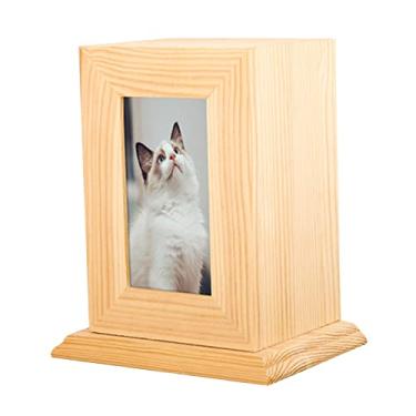 Imagem de de Madeira para Animais de Estimação, Cão, Gato, Cinzas, Lembrança, Moldura, Moldura de Funeral, Memorial, Madeira clara