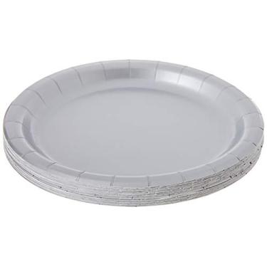 Imagem de Creative Converting Pratos de almoço de papel Touch of Color 24 unidades, prata brilhante