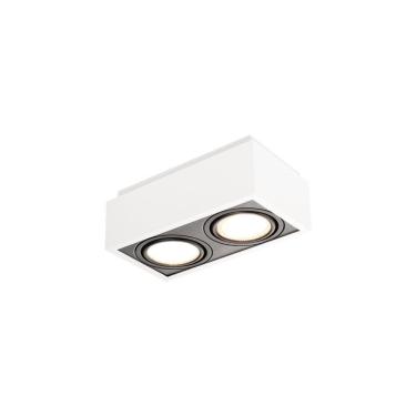 Imagem de Spot de Sobrepor Newline Box para 2 Lâmpadas AR111 GU10 Bivolt Branco e Preto