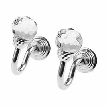 Imagem de 2 peças ganchos de cortina de bola de cristal borla prendedor de parede para trás suporte para cabide de armazenamento porta-acessórios para pendurar decoração de casa, china