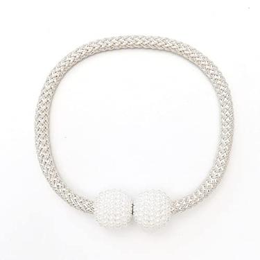 Imagem de Correia de cortina sem montagem de cortina perfurada tira magnética fivela de cortina prendedores de cortina suportes de cortina, T9,4 pcs