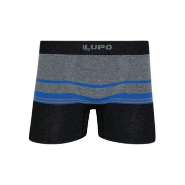 Imagem de Cueca Adulto Boxer Microfibra Listra Azul - Lupo