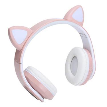 Imagem de Fone de ouvido, som estéreo moderno e fone de ouvido de gato para jovens(Cor de rosa)