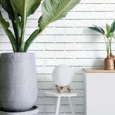 Imagem de Papel De Parede Adesivo 3d Tijolo Tijolinho Branco Rolo 1m