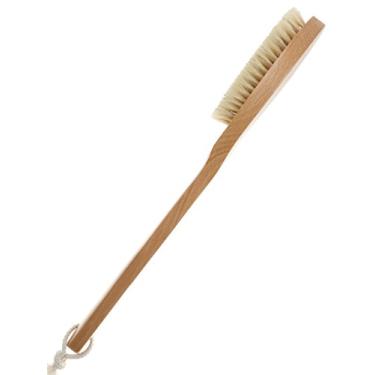Imagem de Bath Body Brush Long Handle Wooden Shower Brush with Natural Bristles