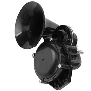Imagem de aqxreight - Chifre de caracol, universal 12/24V 120dB fanfare preta trompete de ar para carro, caminhão, ônibus, van, trem