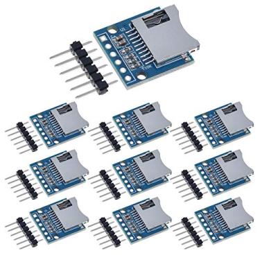 Imagem de ANMBEST Módulo leitor de adaptador de cartão micro SD SDHC TF 10 peças com chip de conversão de nível de interface SPI para Arduino