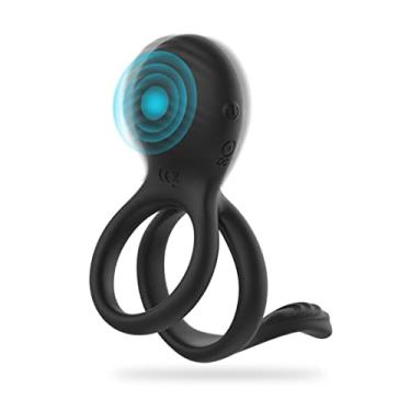Imagem de Vibrador Anel Peniano Para Casal Com Controle Remoto Sem Fio Retardante de Ejaculação 7 Velocidades Sexuais