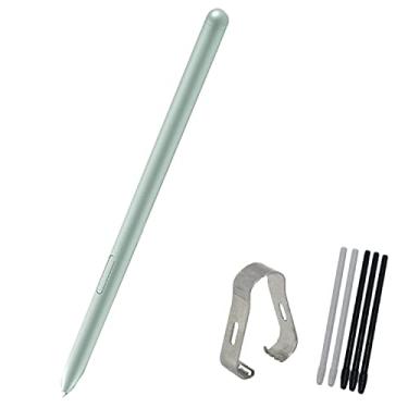 Imagem de Caneta Stylus de substituição para Galaxy Tab S7 FE S para Samsung Galaxy Tab S7, Tab S7 FE SM-T730, SM-T733, SM-T736B Caneta sensível ao toque + pontas/pontas (verde místico)