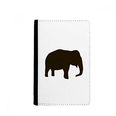 Imagem de Porta-passaporte preto elefante bonito animal retrato notecase burse carteira capa porta-cartão, Multicolor