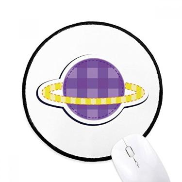 Imagem de Universo e alienígena Saturno Mouse Pad Desktop Office Tapete redondo para computador