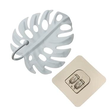 Imagem de KIZQYN Ganchos de casaco de parede saco de guarda-roupa cabide folhas forma jóias pendurado gancho de ferro decoração de parede folha gancho de chave ferramentas de rack de cozinha rack de casaco montado na parede (cor: 9)