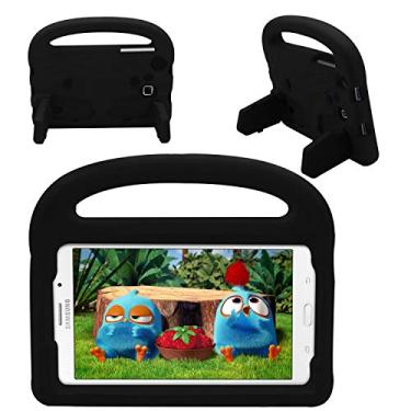 Imagem de Capa para Samsung Galaxy Tab A 7.0 T280 T285 para crianças, capa leve à prova de choque à prova de crianças com suporte de alça para Samsung Galaxy Tab A 7.0 T280 T285 (preta)